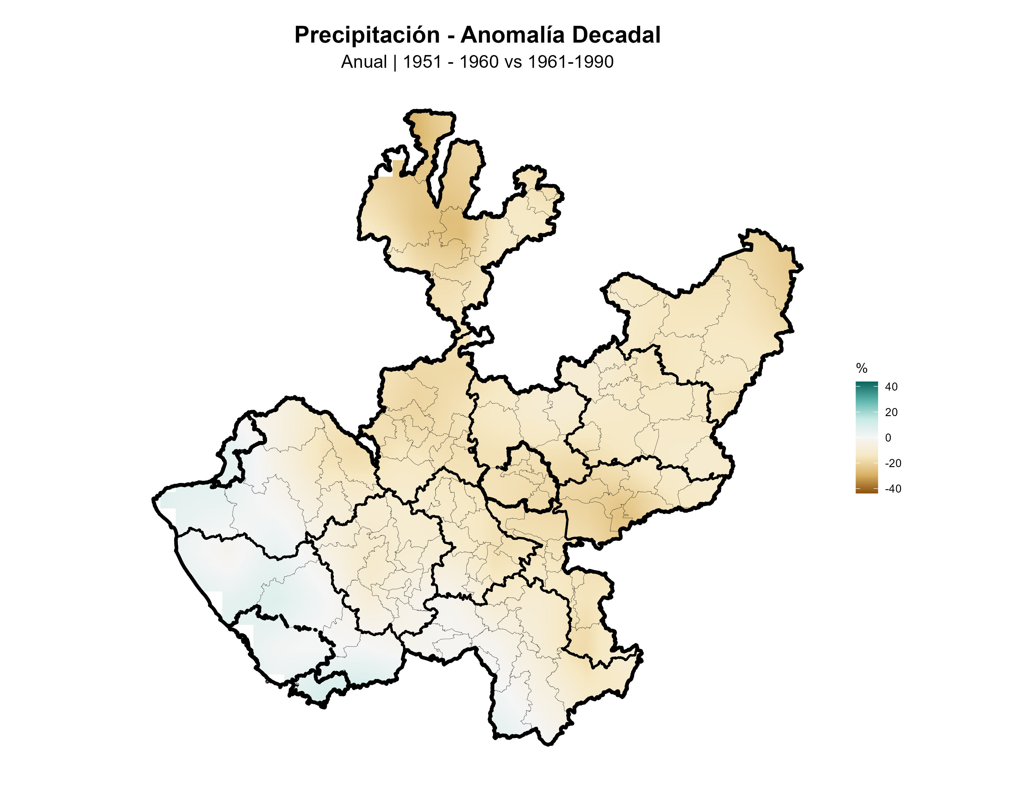 Precipitación Anual Anomalía 1951