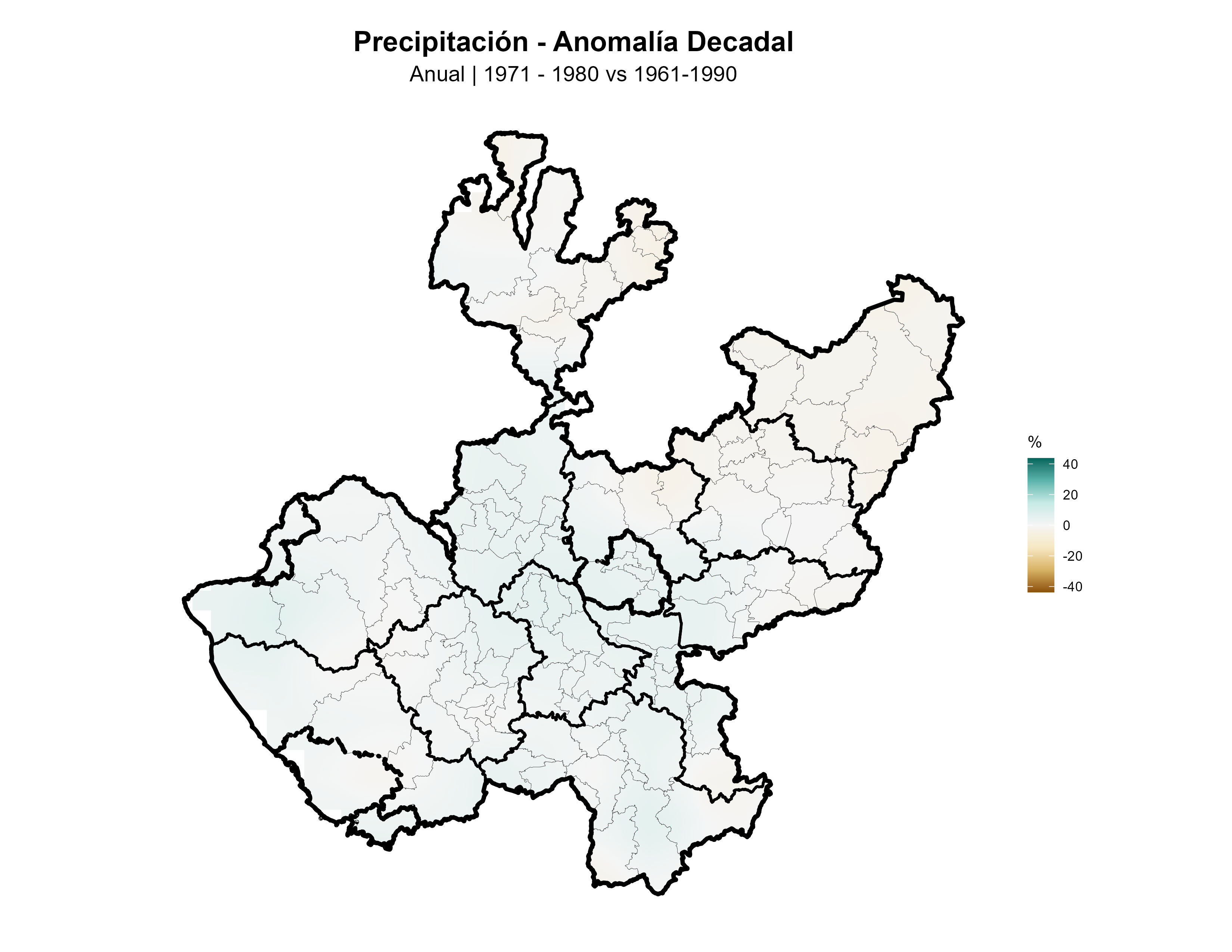 Precipitación Anual Anomalía 1971