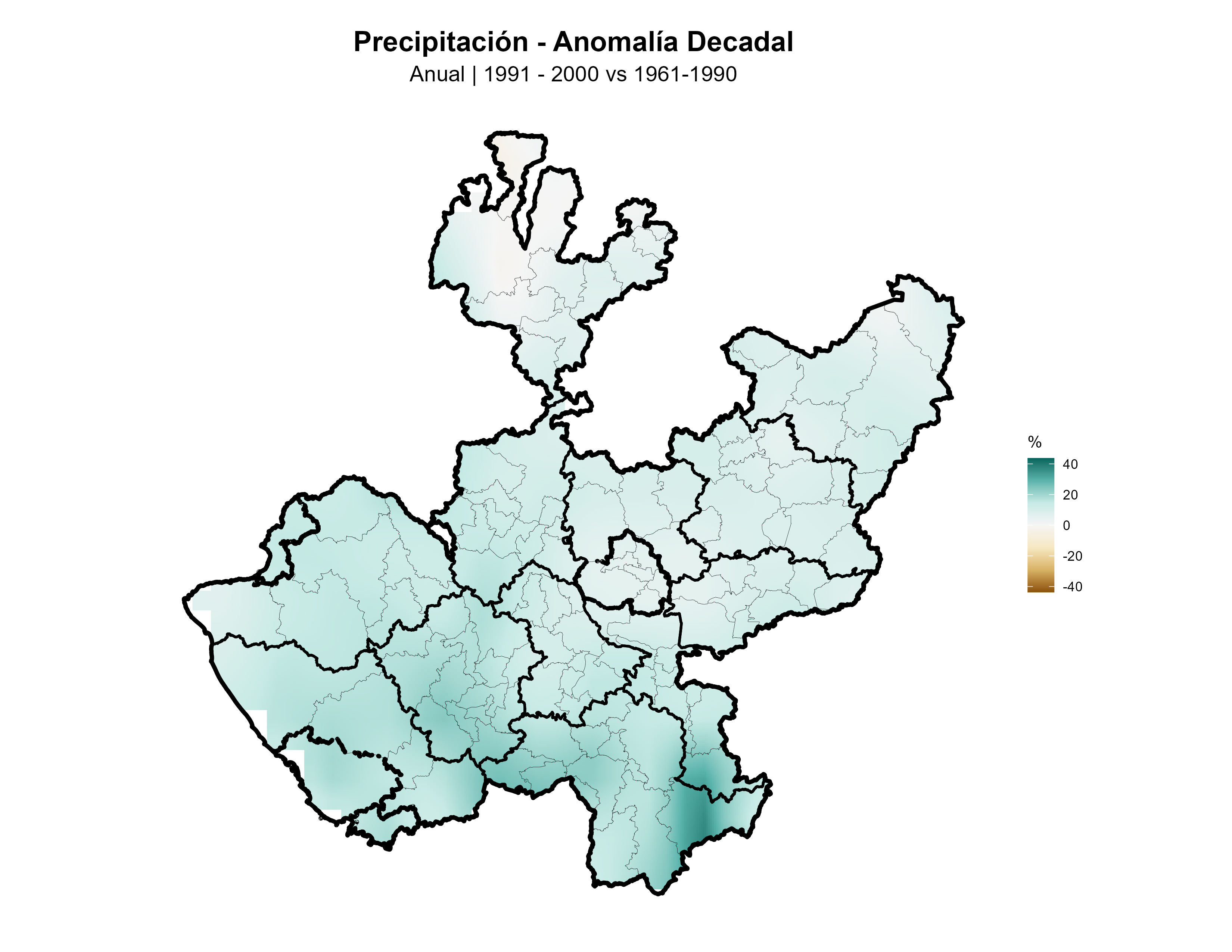 Precipitación Anual Anomalía 1991