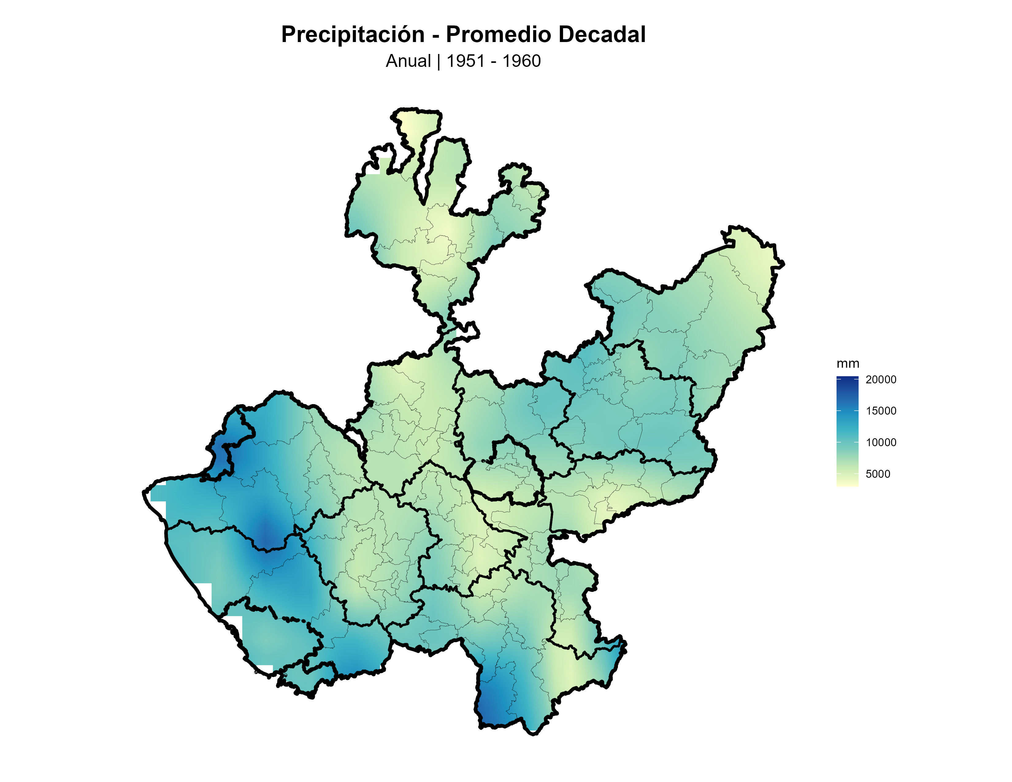 Precipitación Anual Promedio 1951