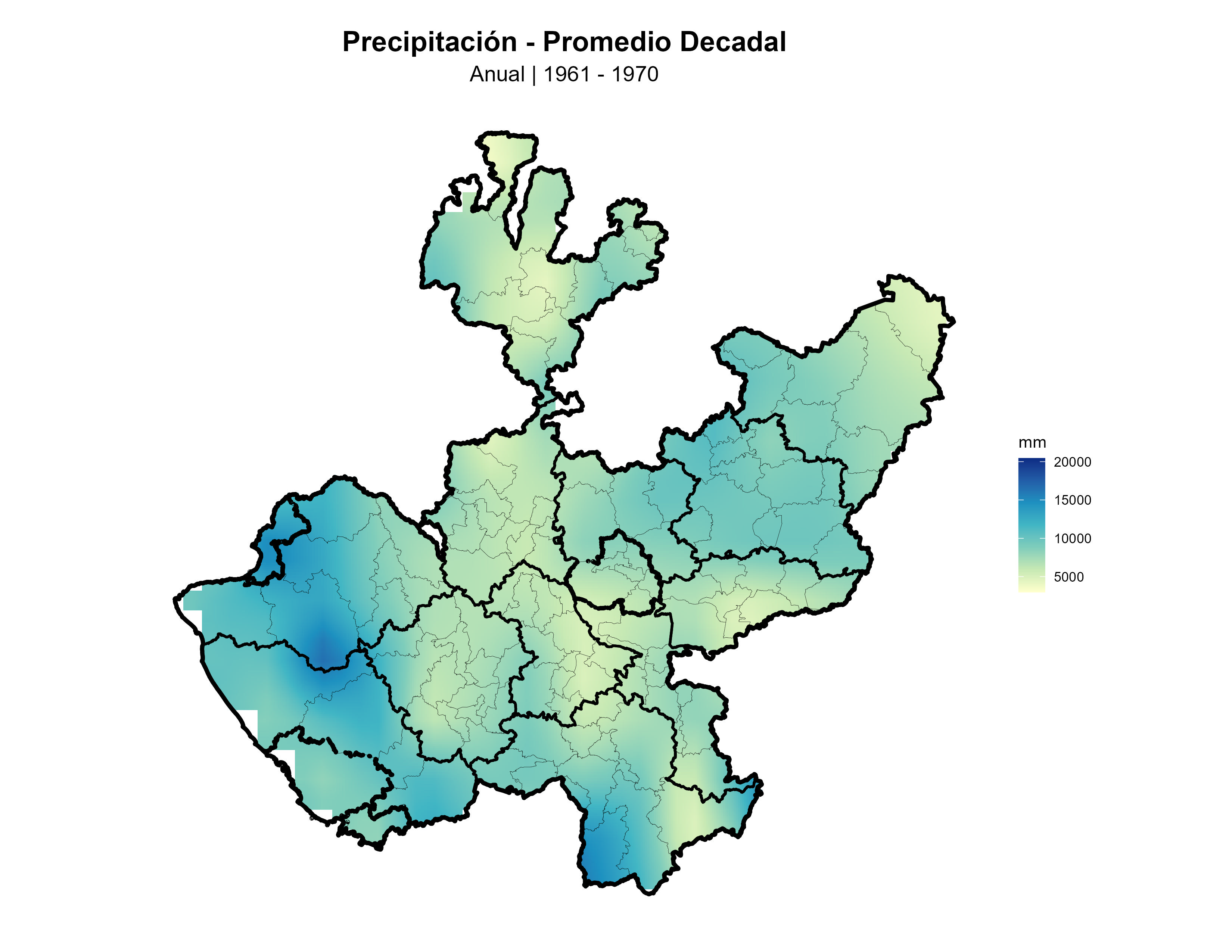 Precipitación Anual Promedio 1961