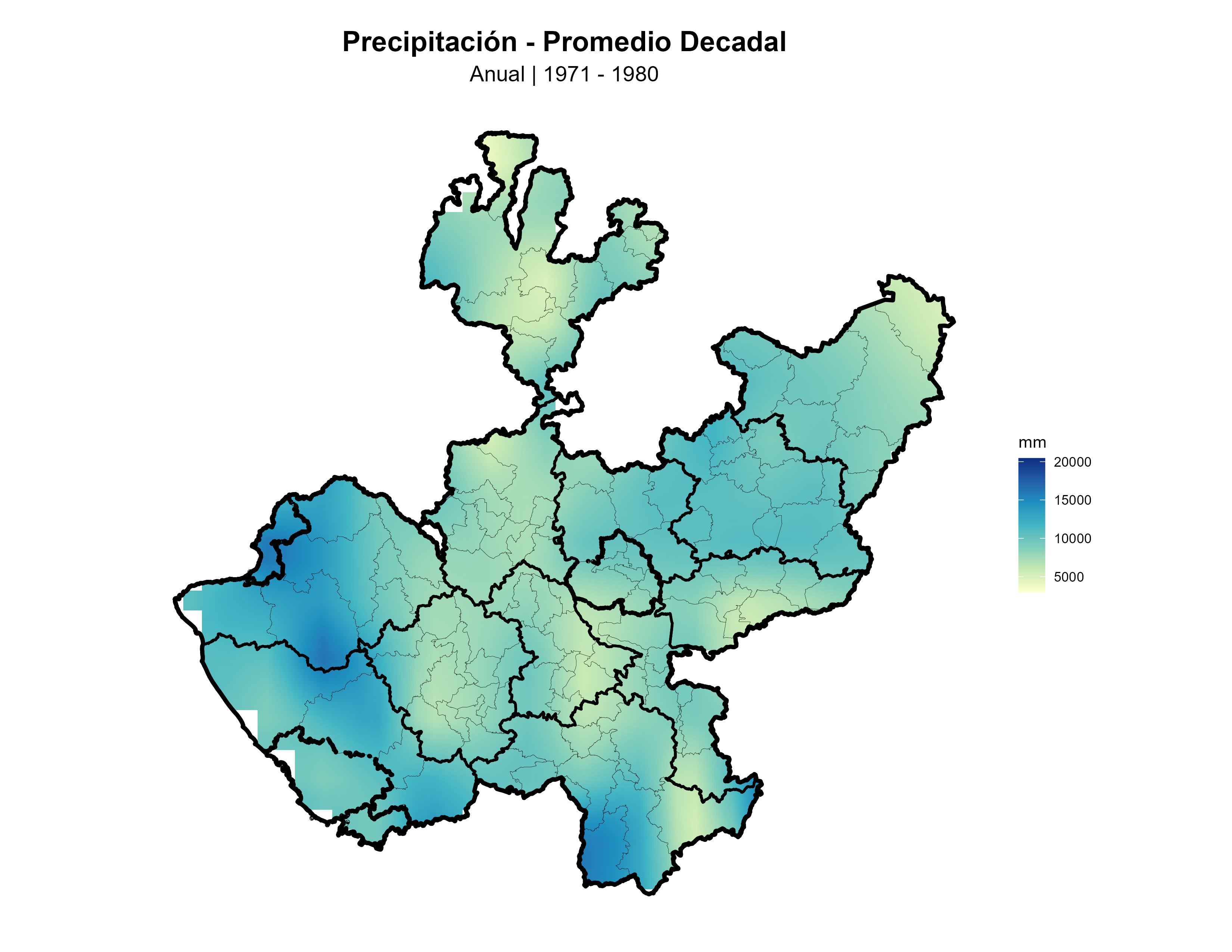 Precipitación Anual Promedio 1971