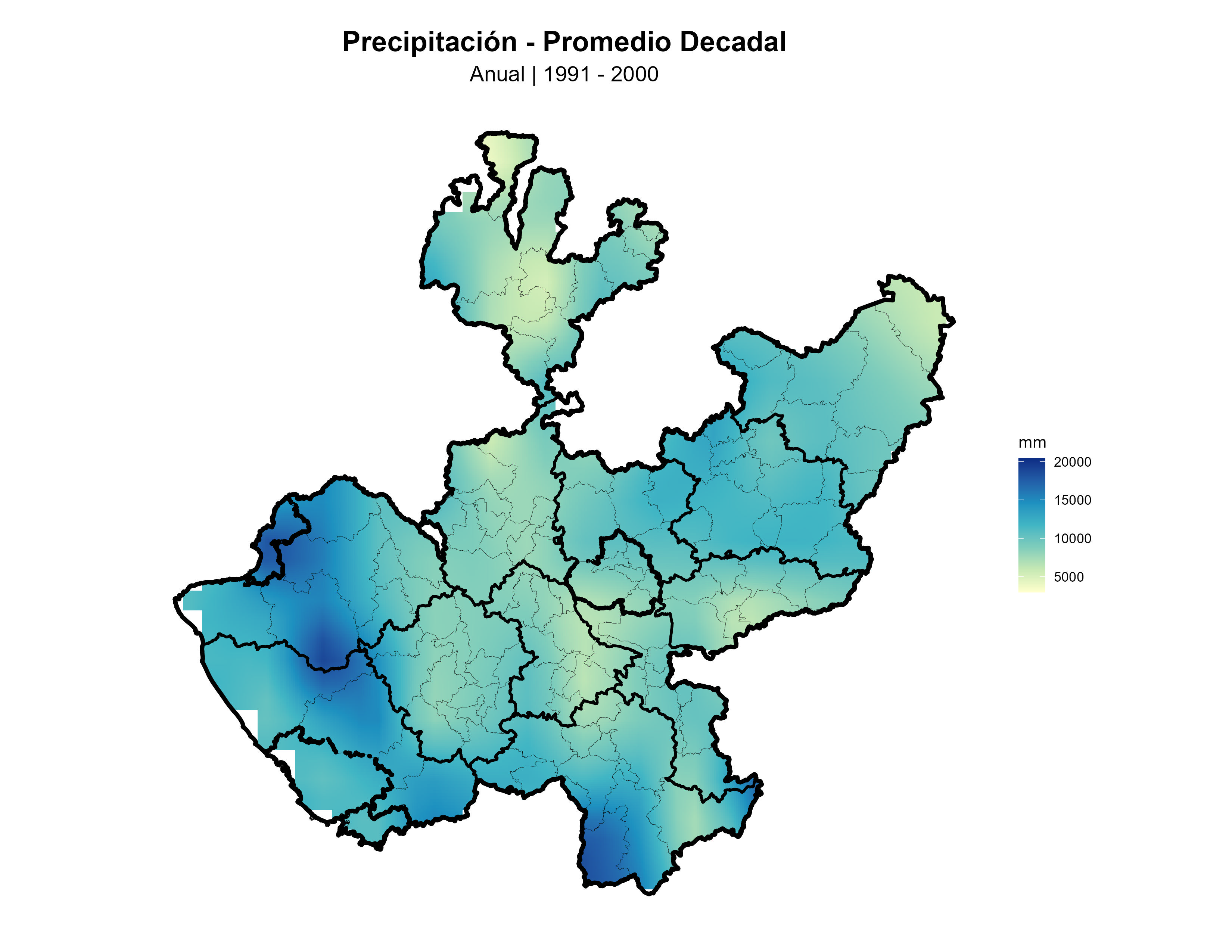 Precipitación Anual Promedio 1991