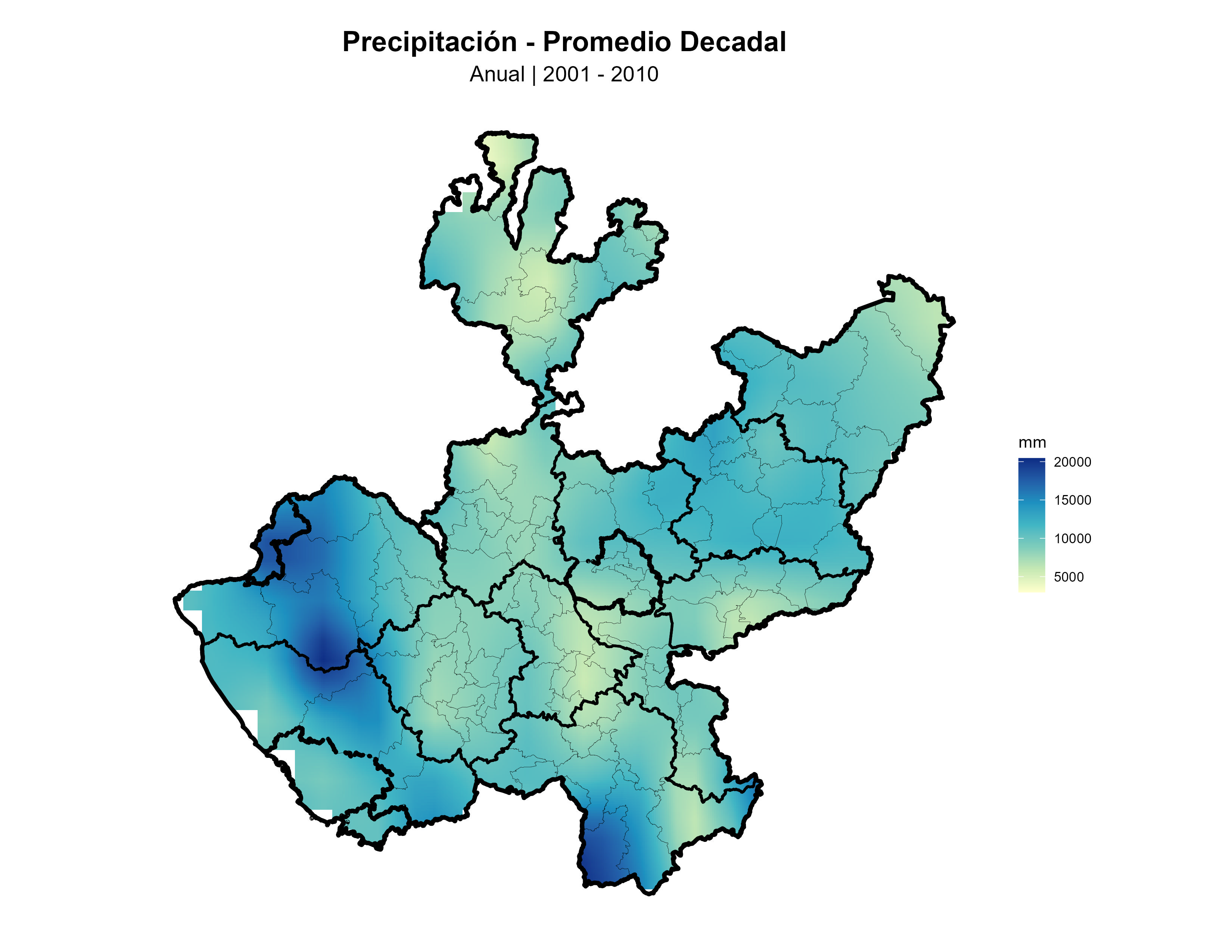 Precipitación Anual Promedio 2001