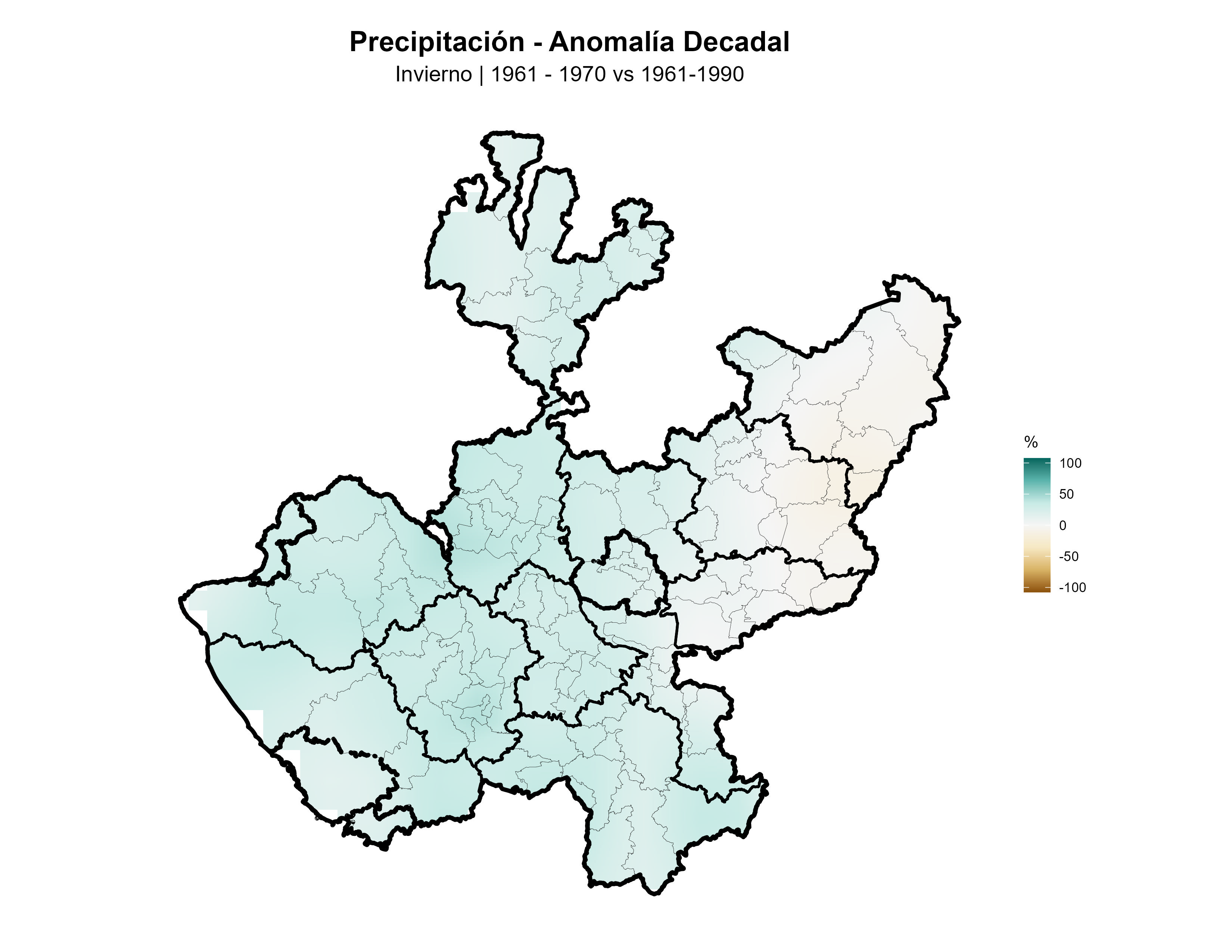 Precipitación Invierno Anomalía 1961
