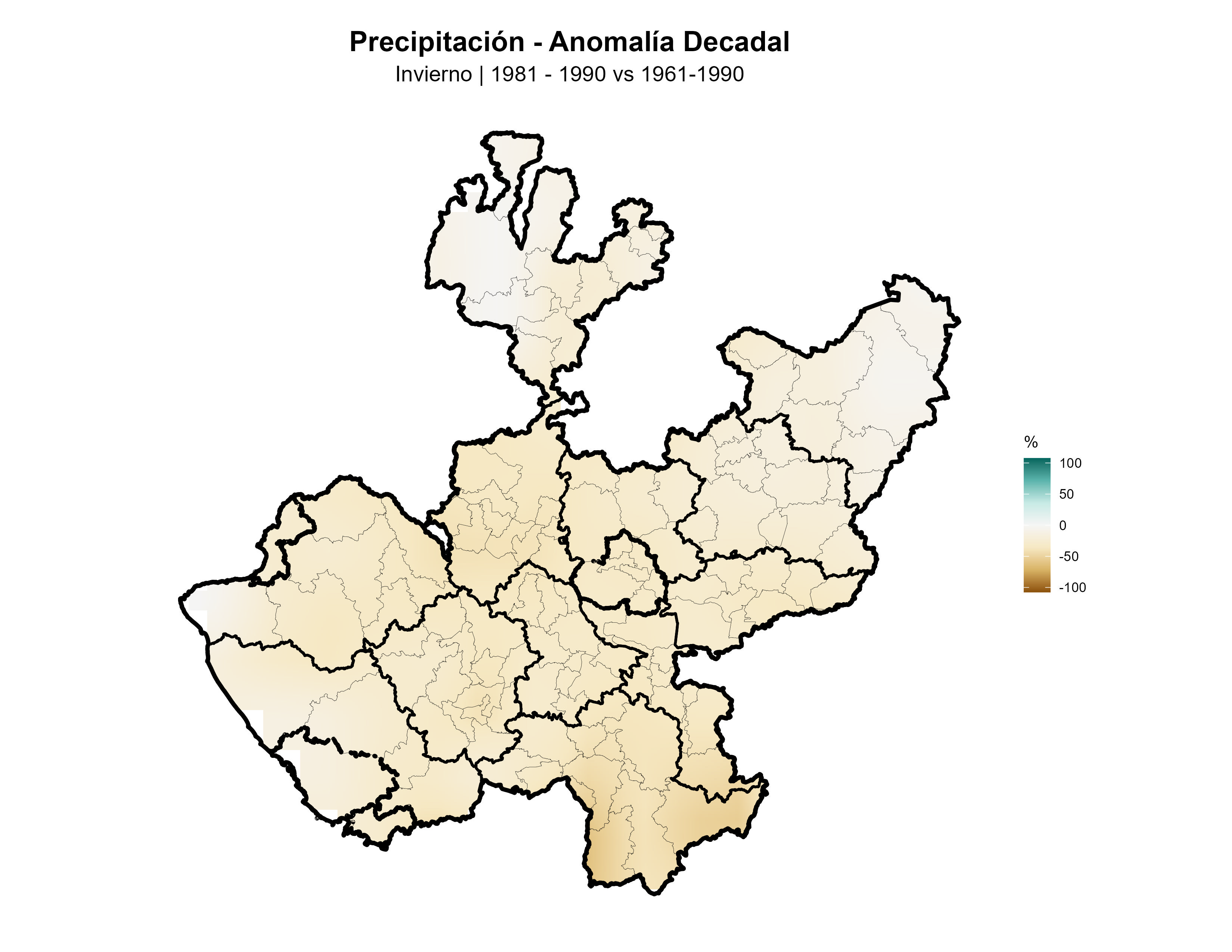 Precipitación Invierno Anomalía 1981