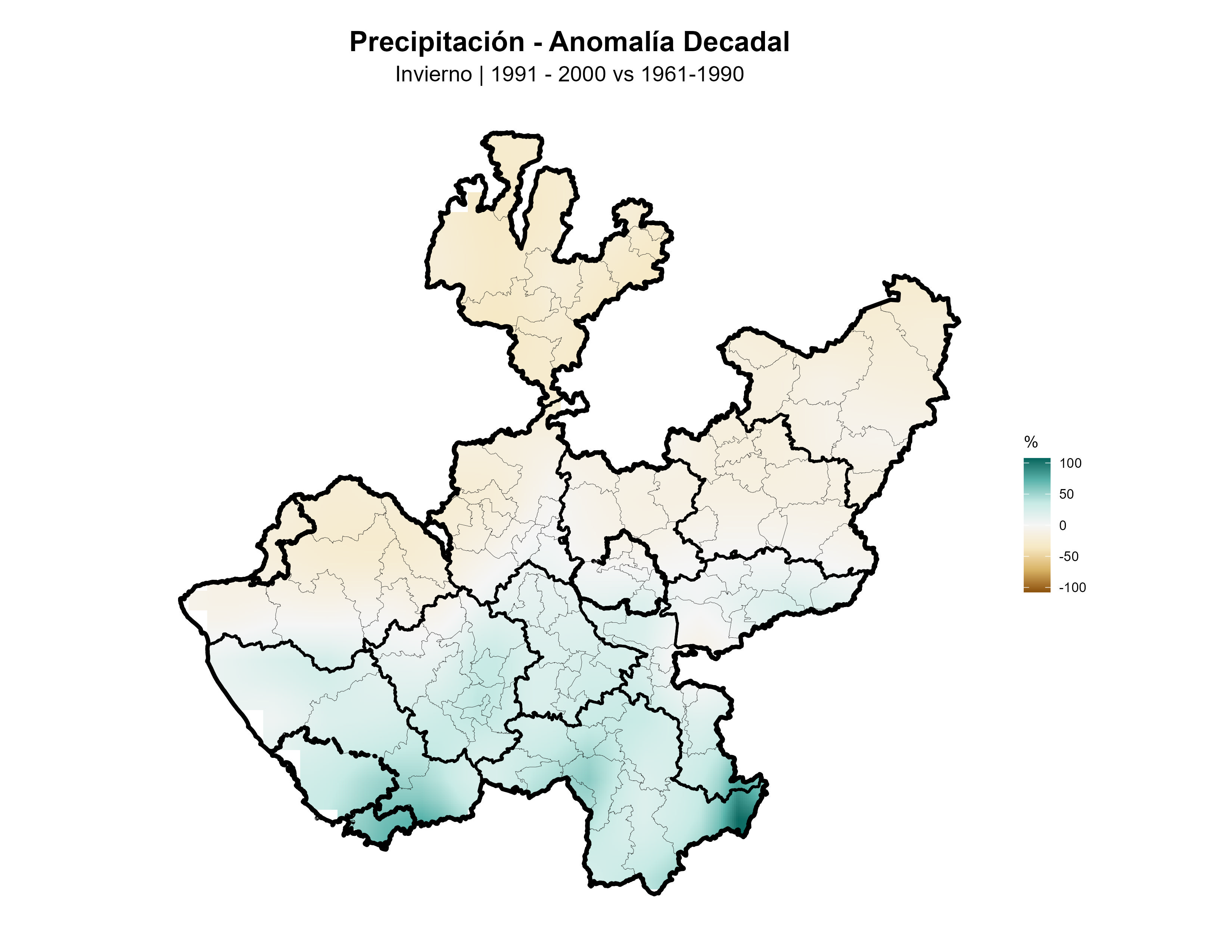 Precipitación Invierno Anomalía 1991