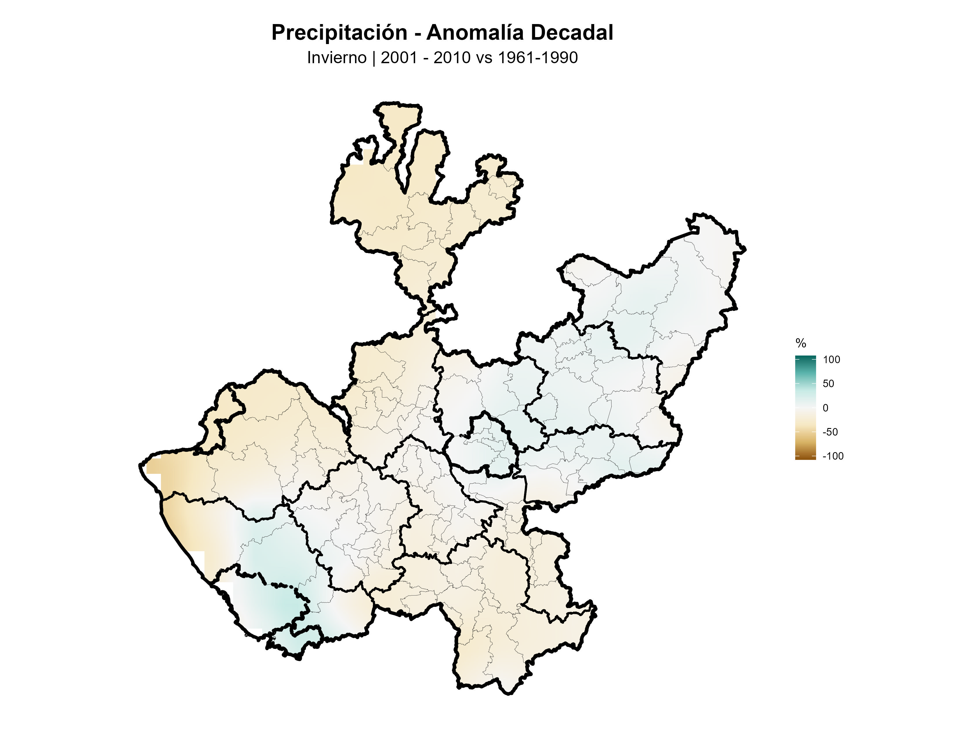 Precipitación Invierno Anomalía 2001