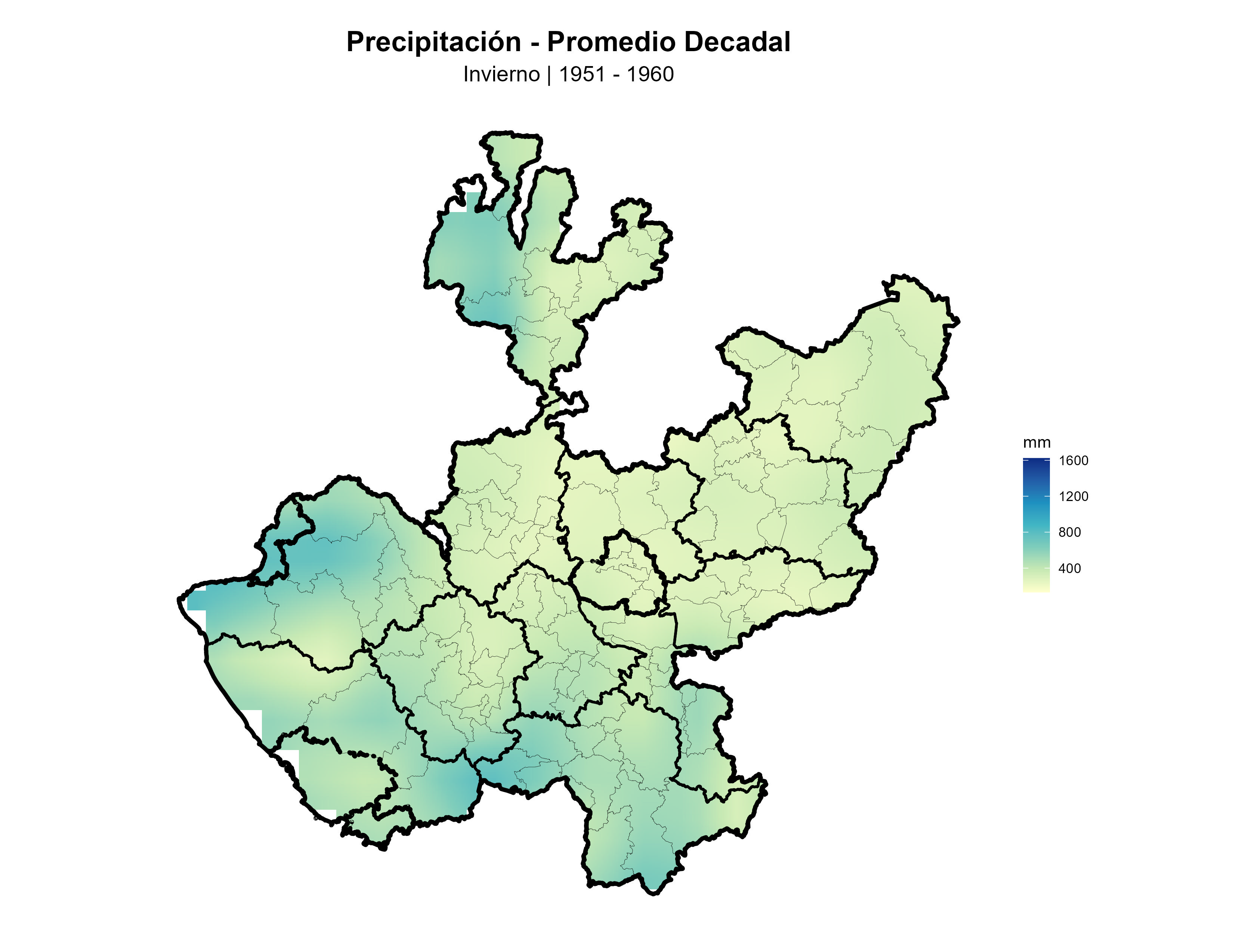 Precipitación Invierno Promedio 1951