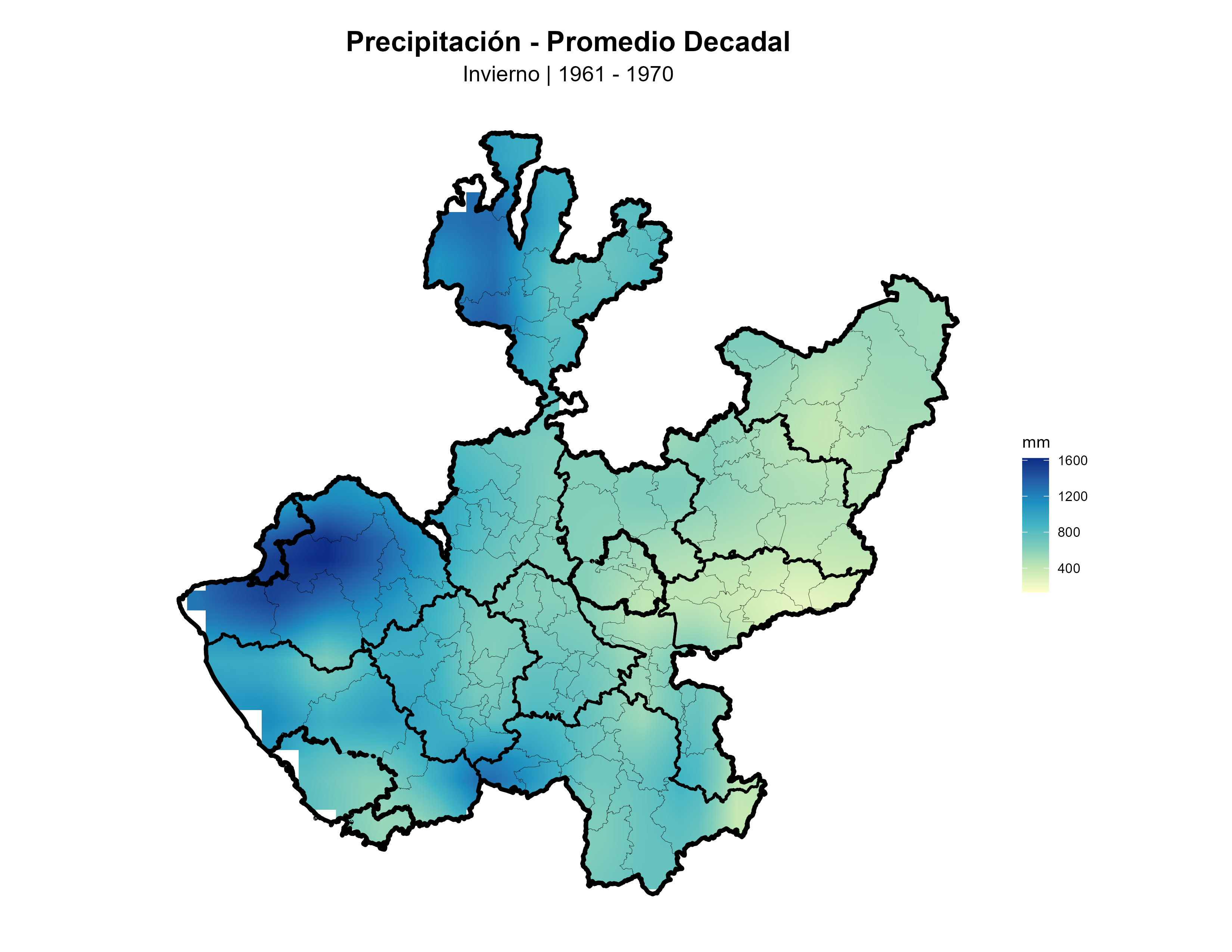 Precipitación Invierno Promedio 1961