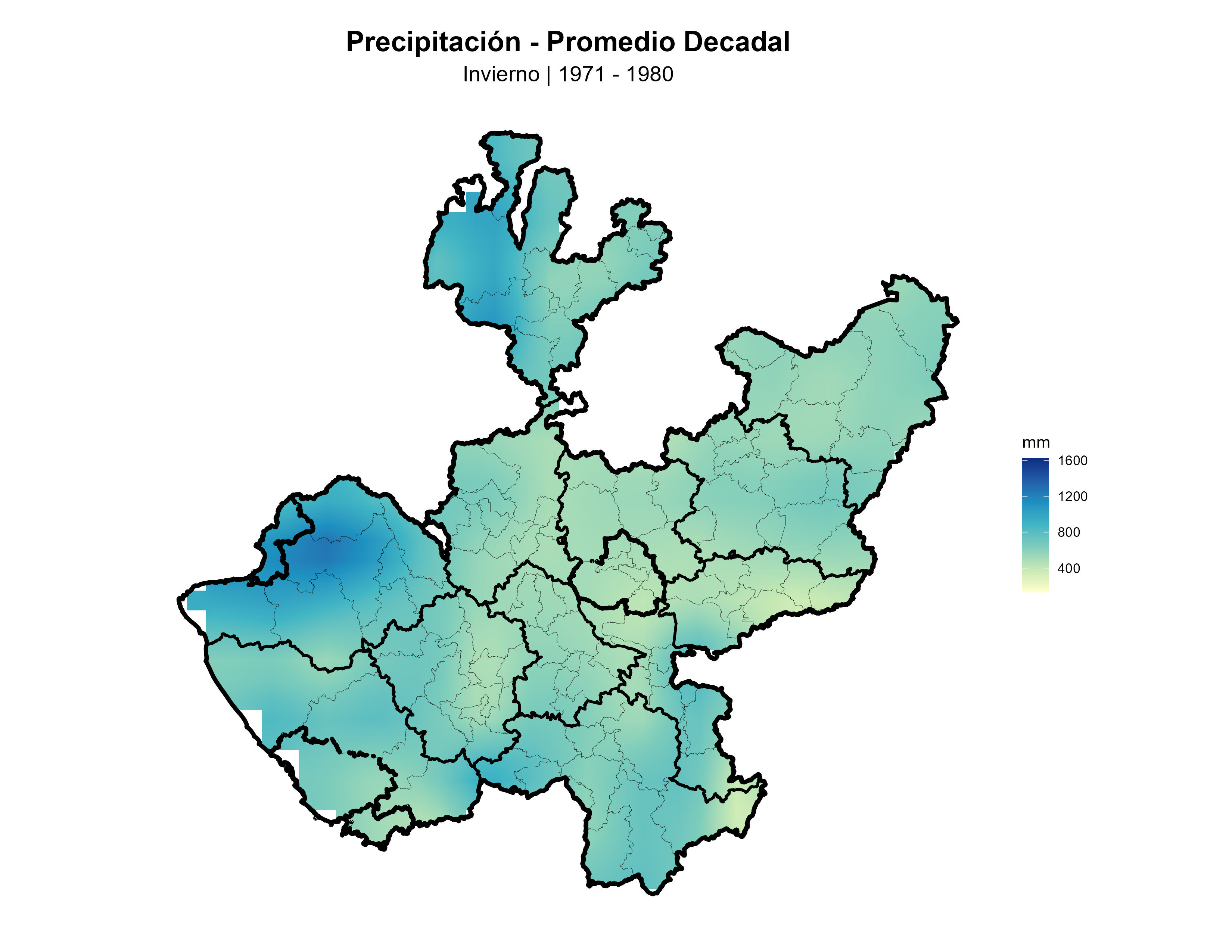 Precipitación Invierno Promedio 1971