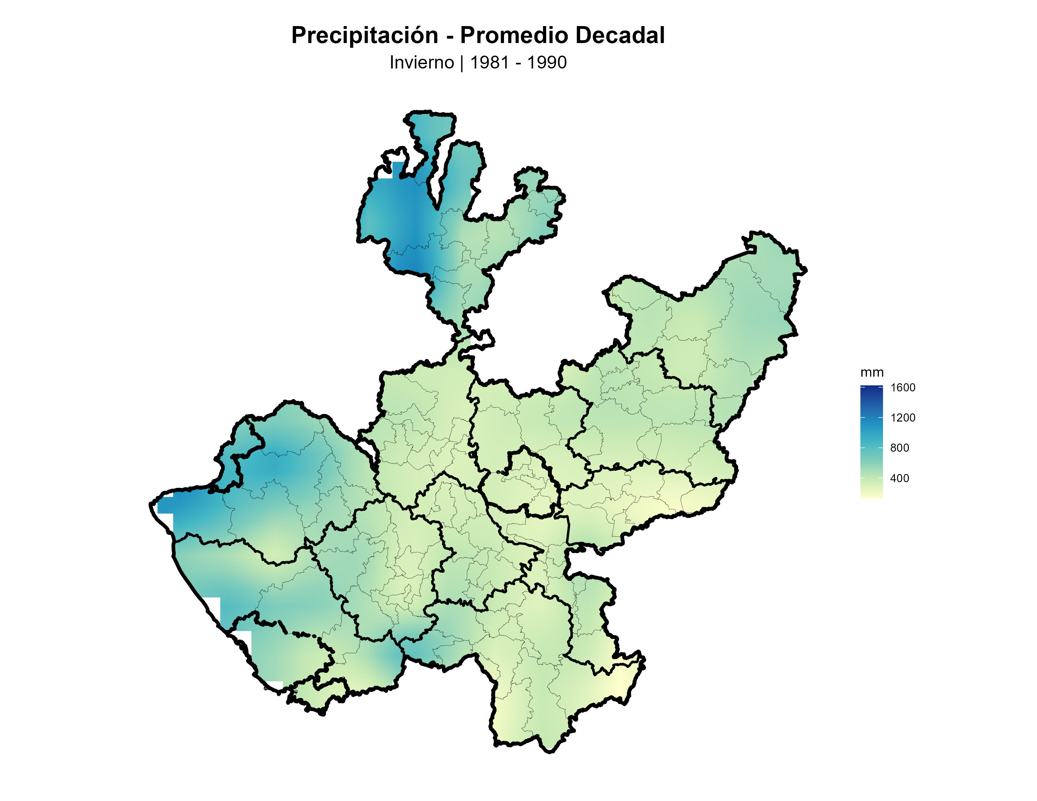 Precipitación Invierno Promedio 1981