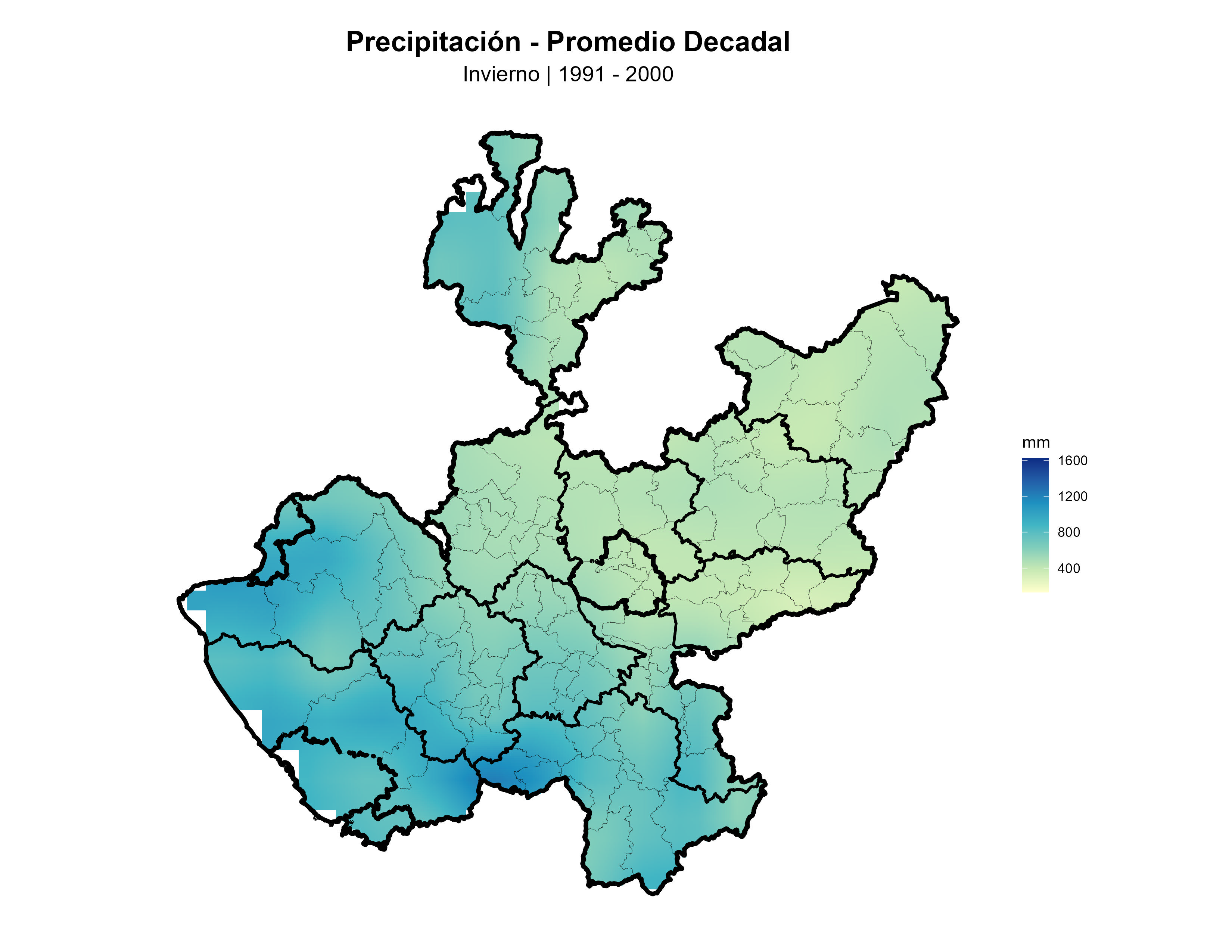Precipitación Invierno Promedio 1991
