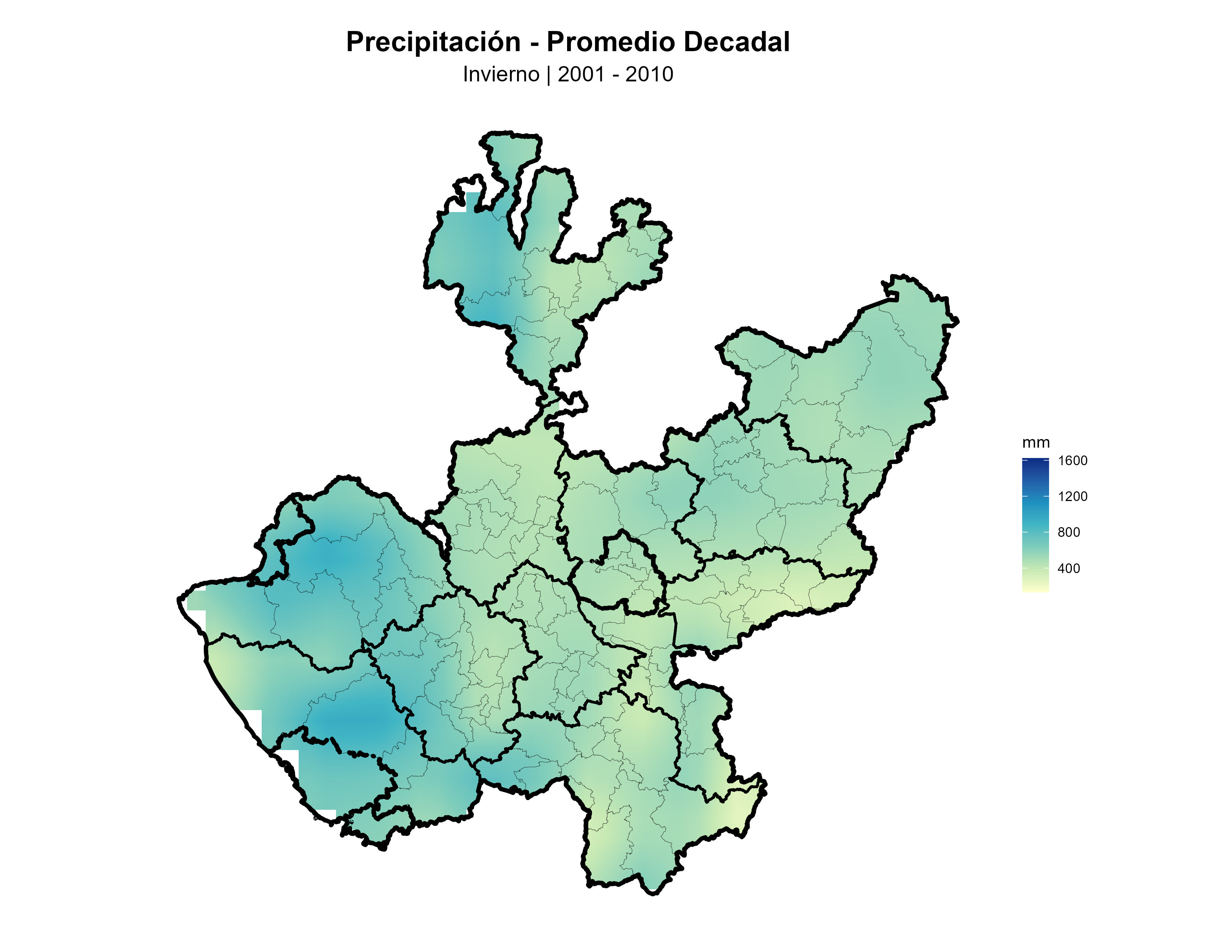 Precipitación Invierno Promedio 2001