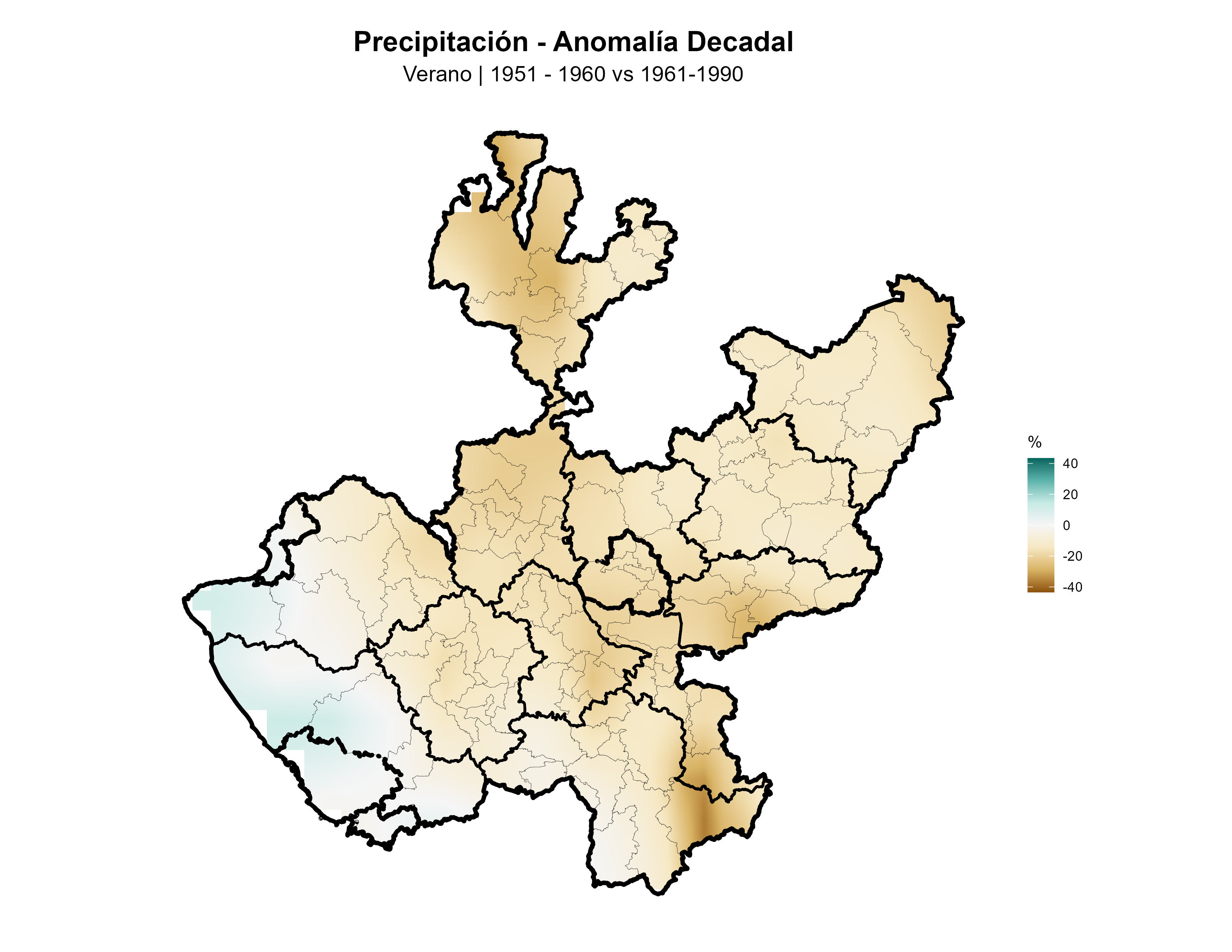 Precipitación Verano Anomalía 1951