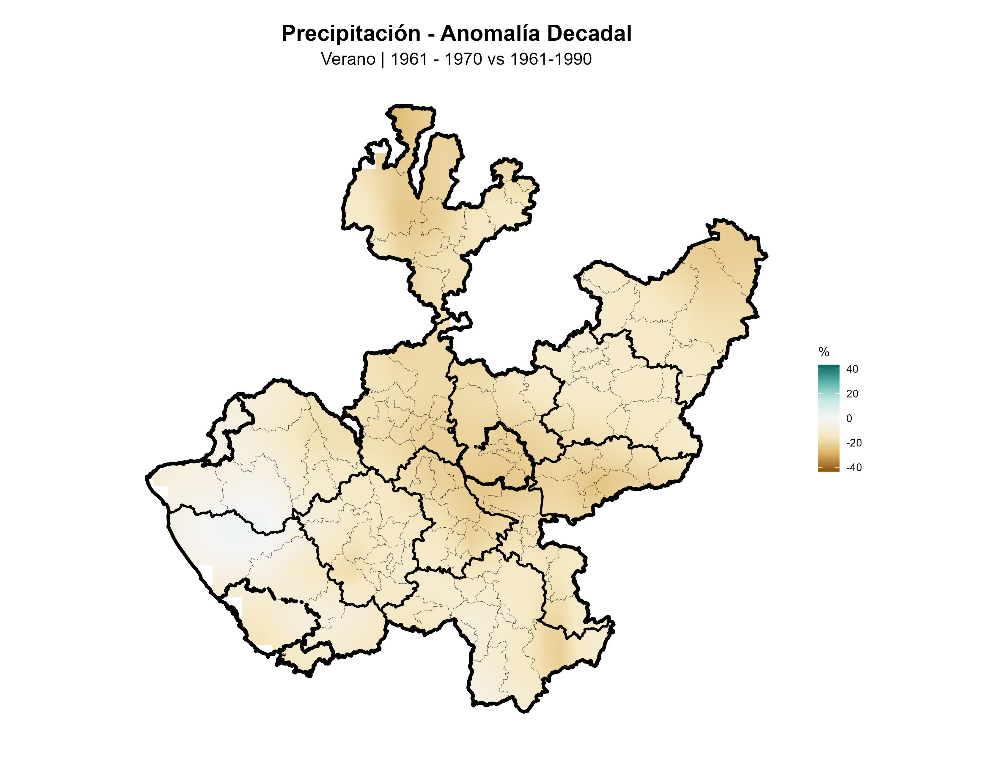 Precipitación Verano Anomalía 1961