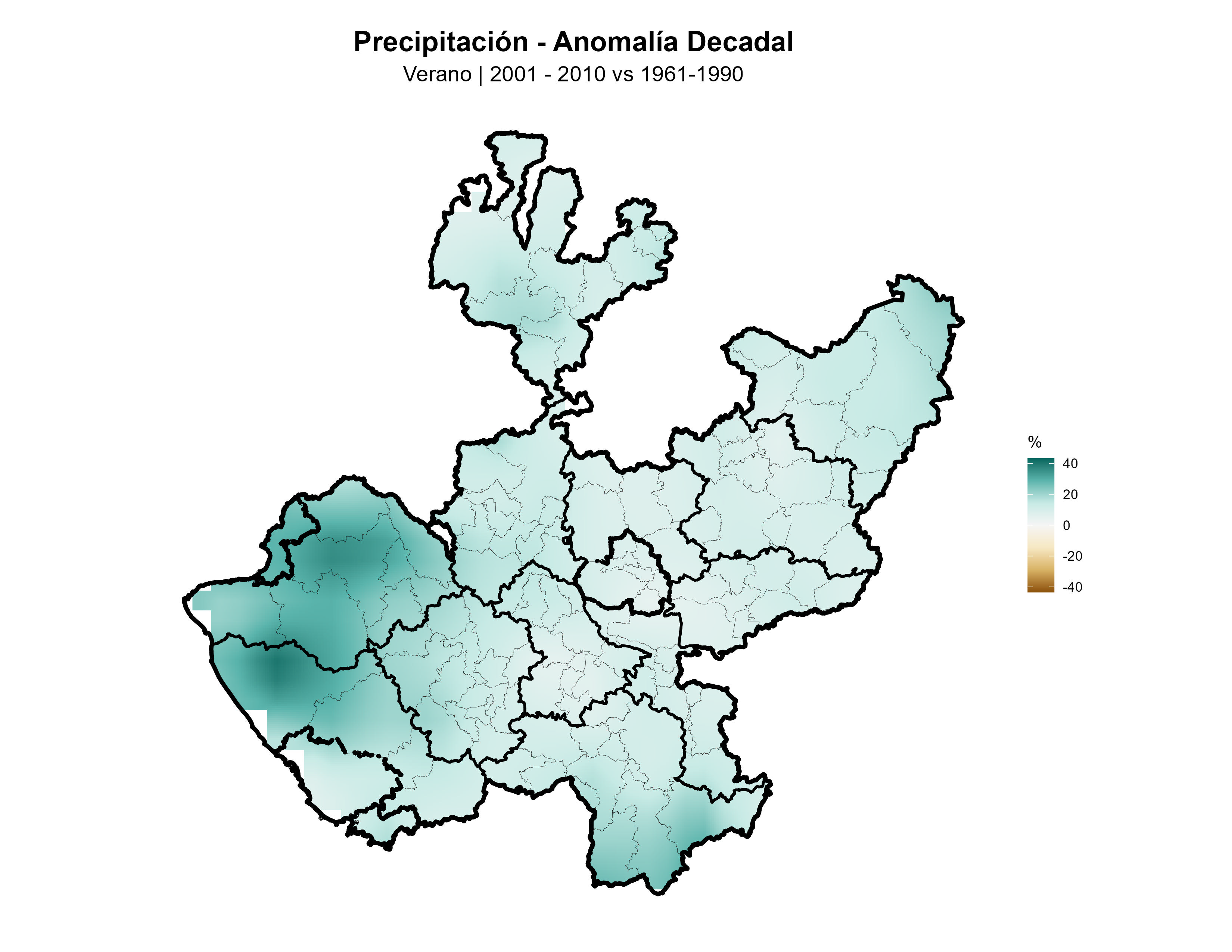 Precipitación Verano Anomalía 2001