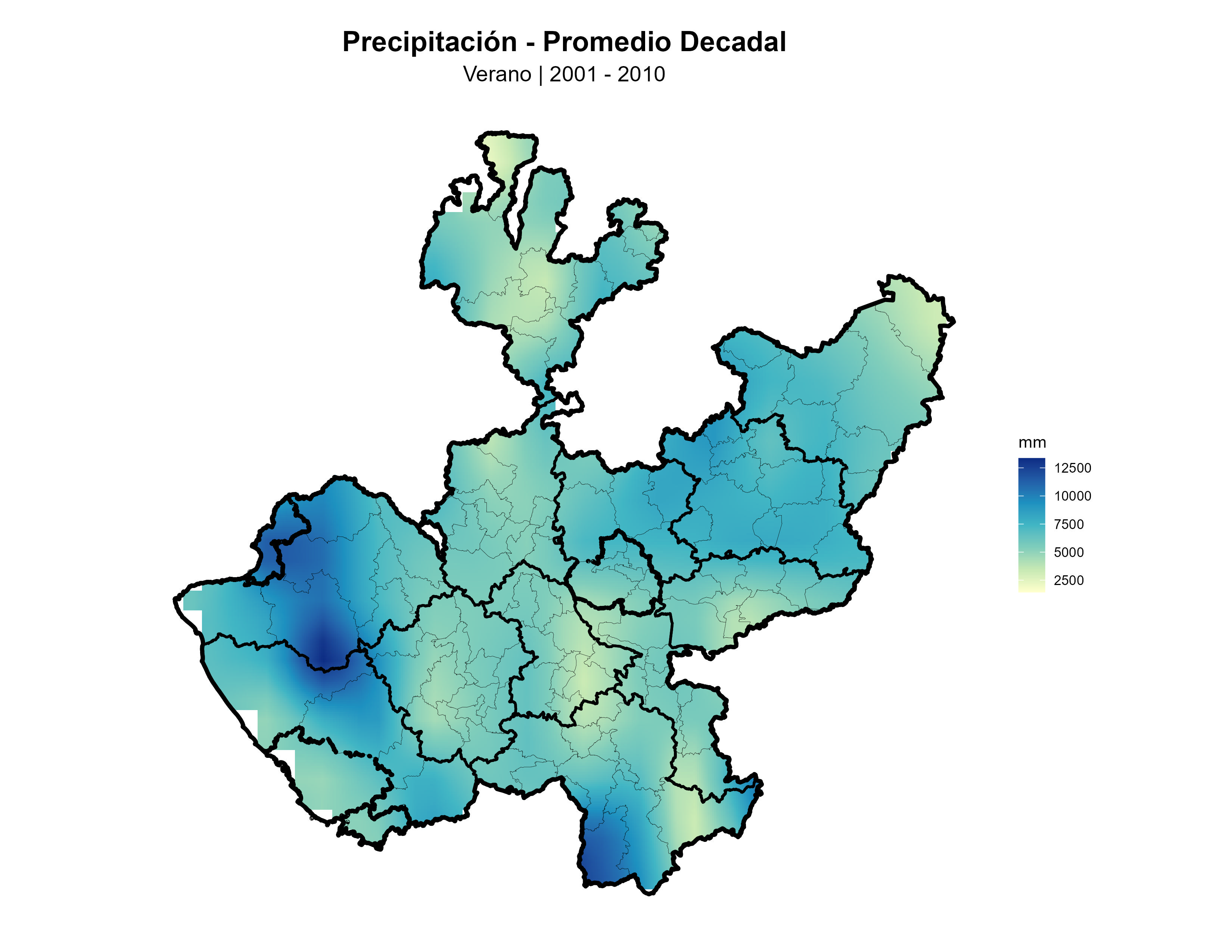 Precipitación Verano Promedio 2001