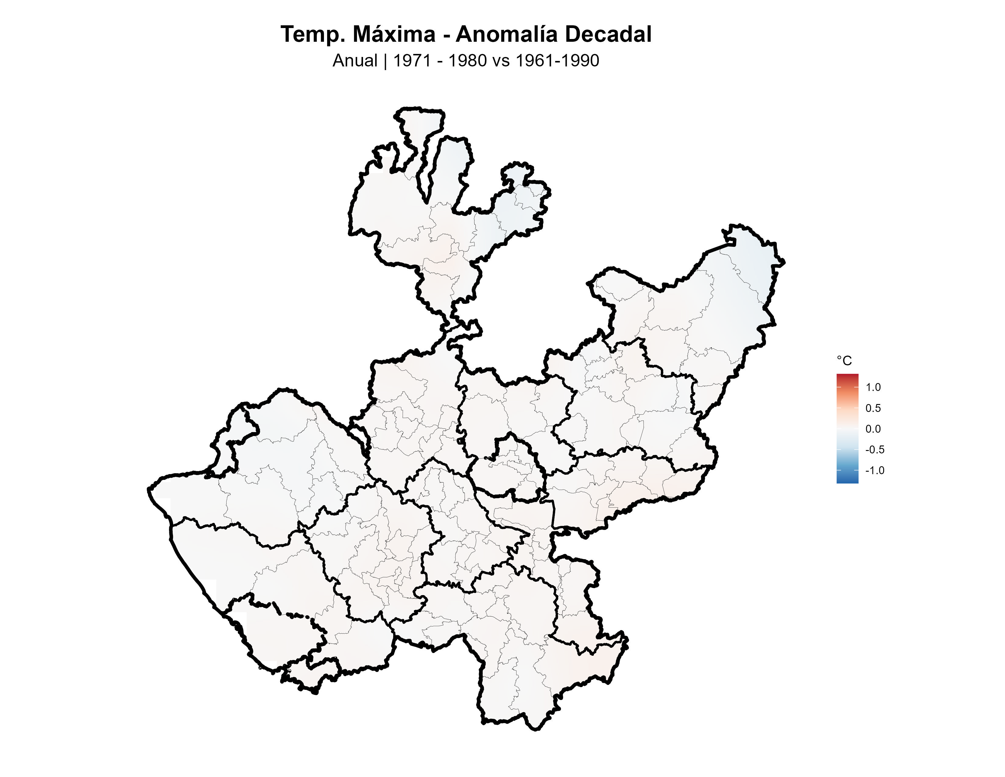 Temperatura Máxima Anual Anomalía 1971