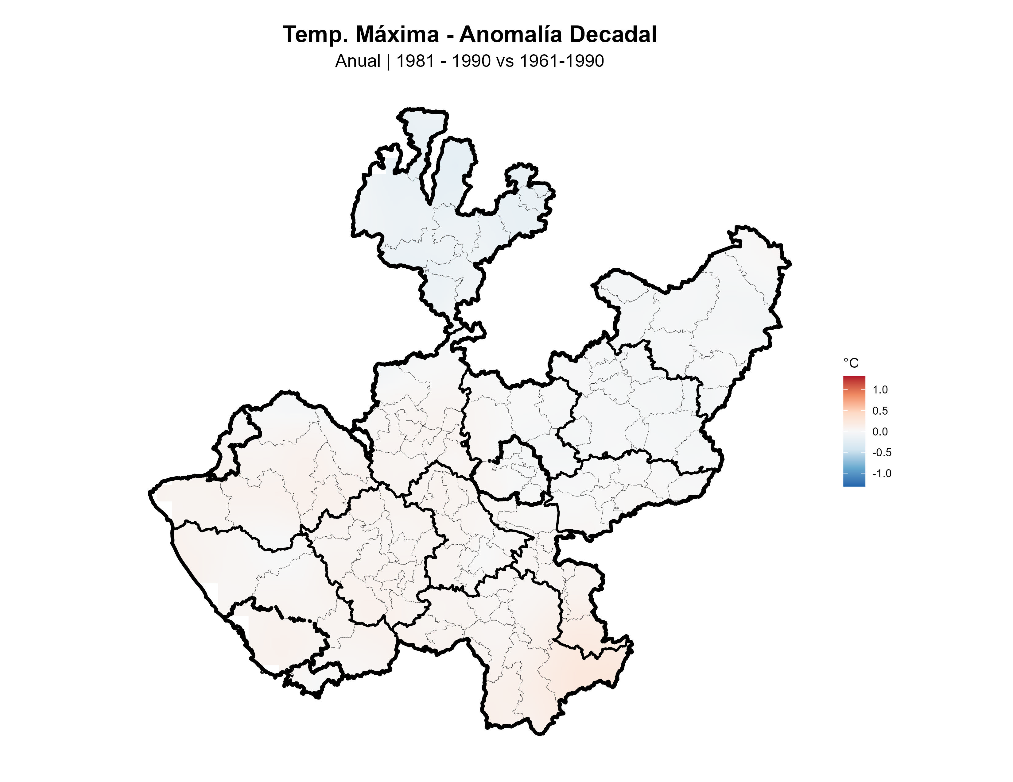 Temperatura Máxima Anual Anomalía 1981