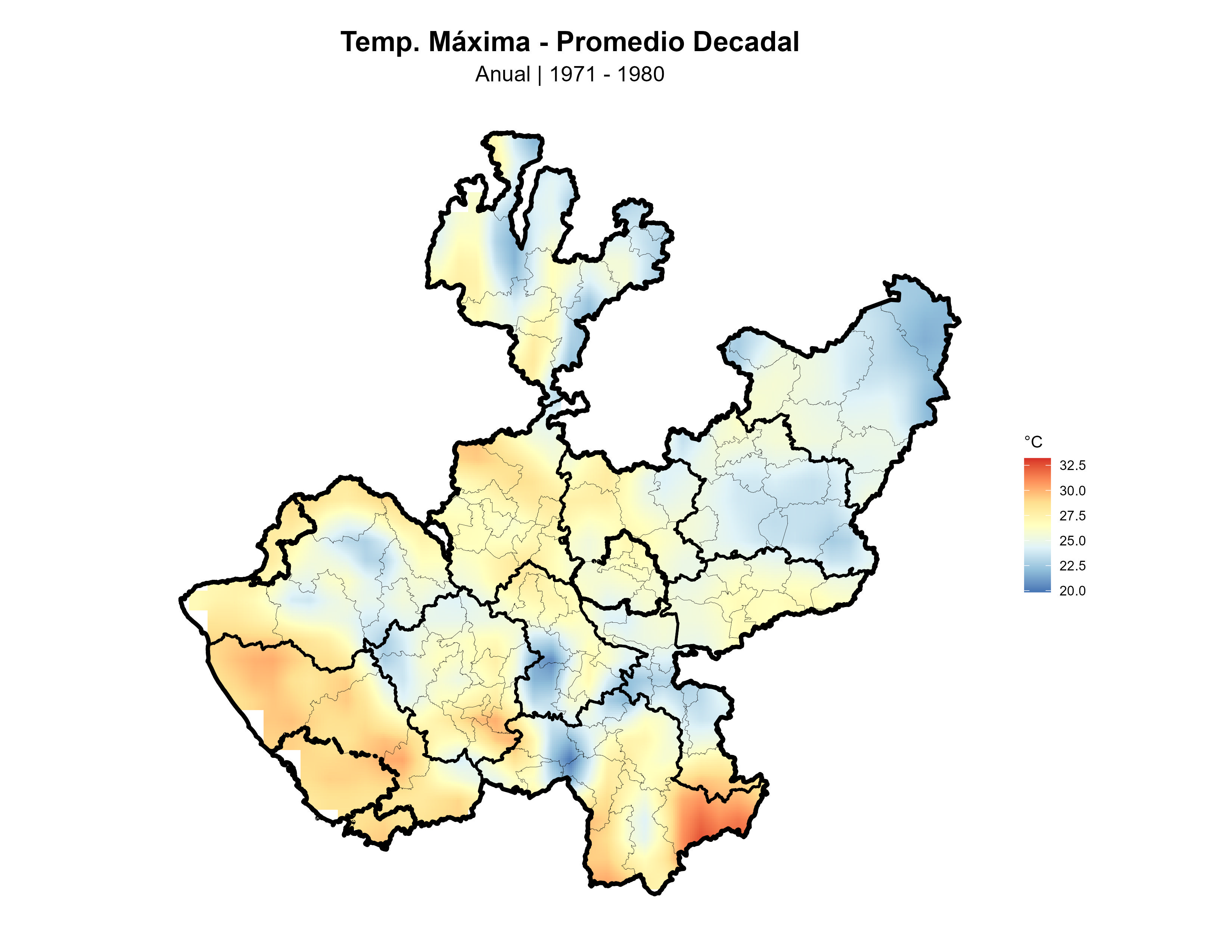Temperatura Máxima Anual Promedio 1971