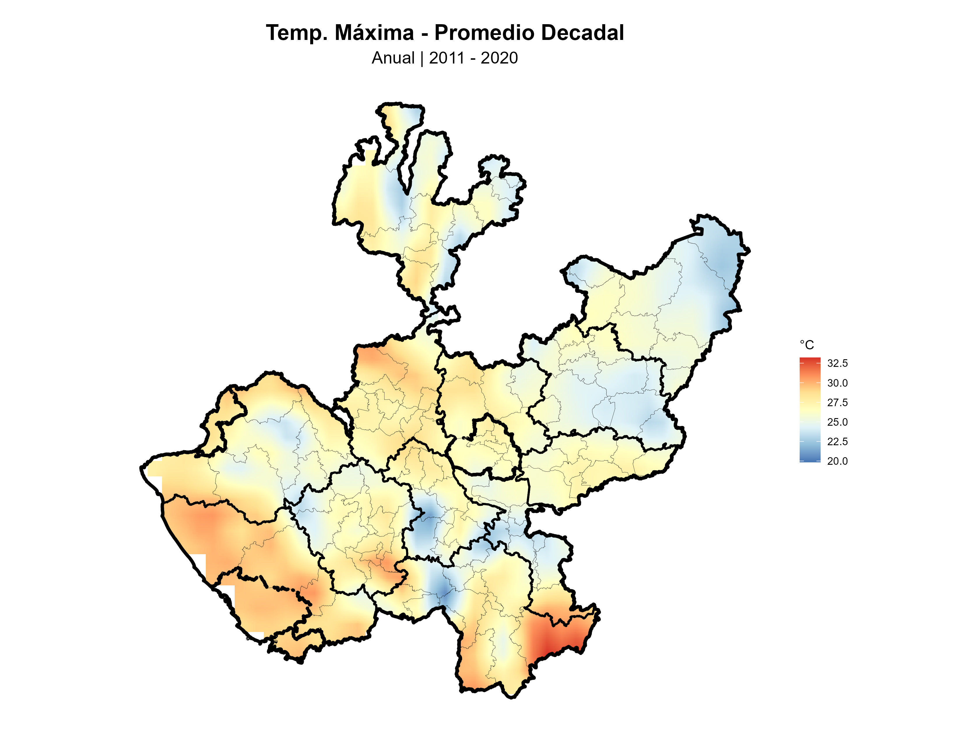 Temperatura Máxima Anual Promedio 2011