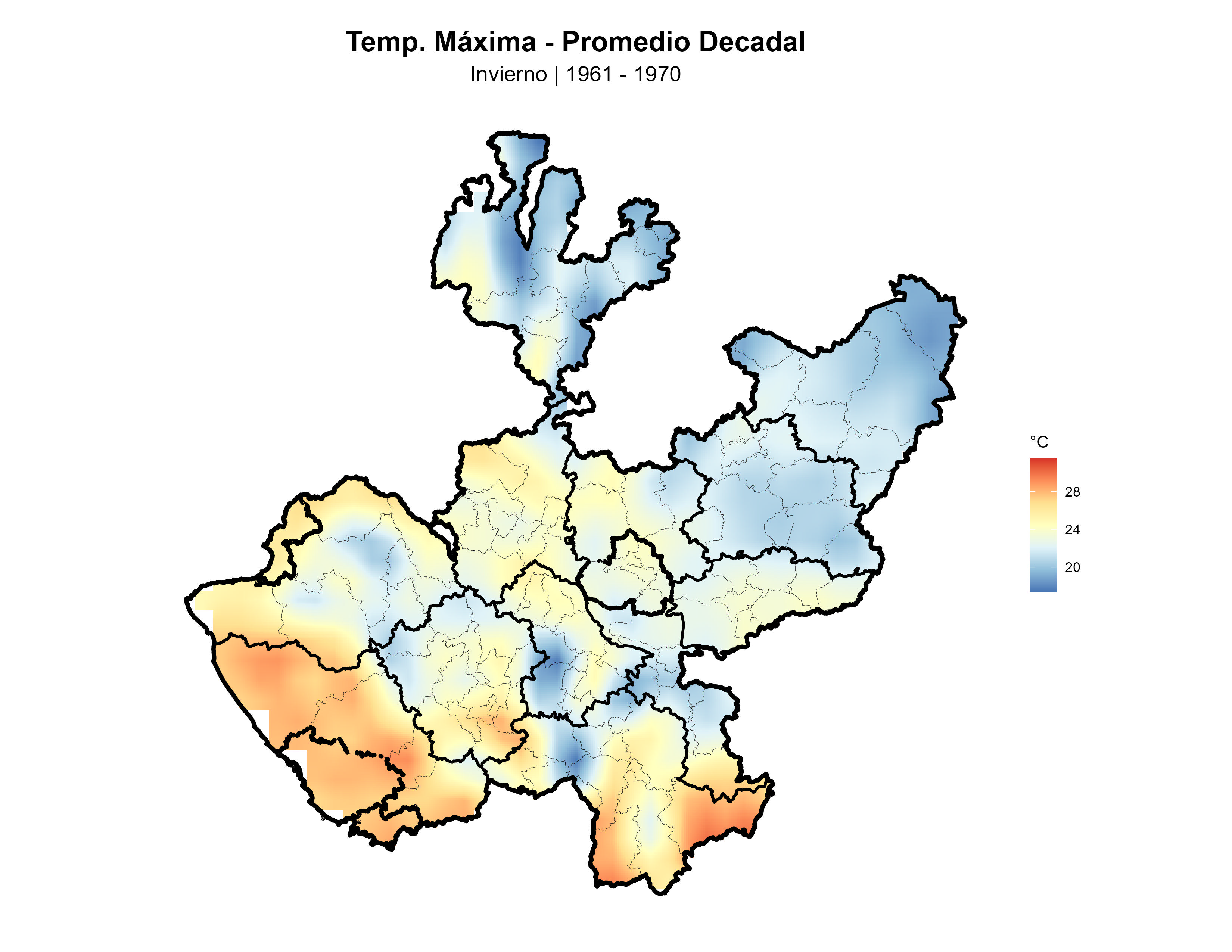 Temperatura Máxima Invierno Promedio 1961