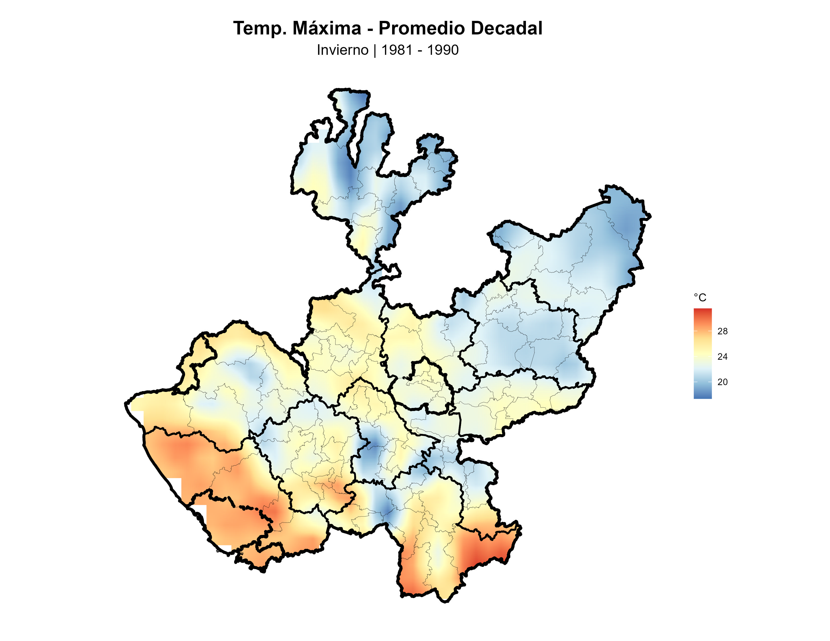 Temperatura Máxima Invierno Promedio 1981