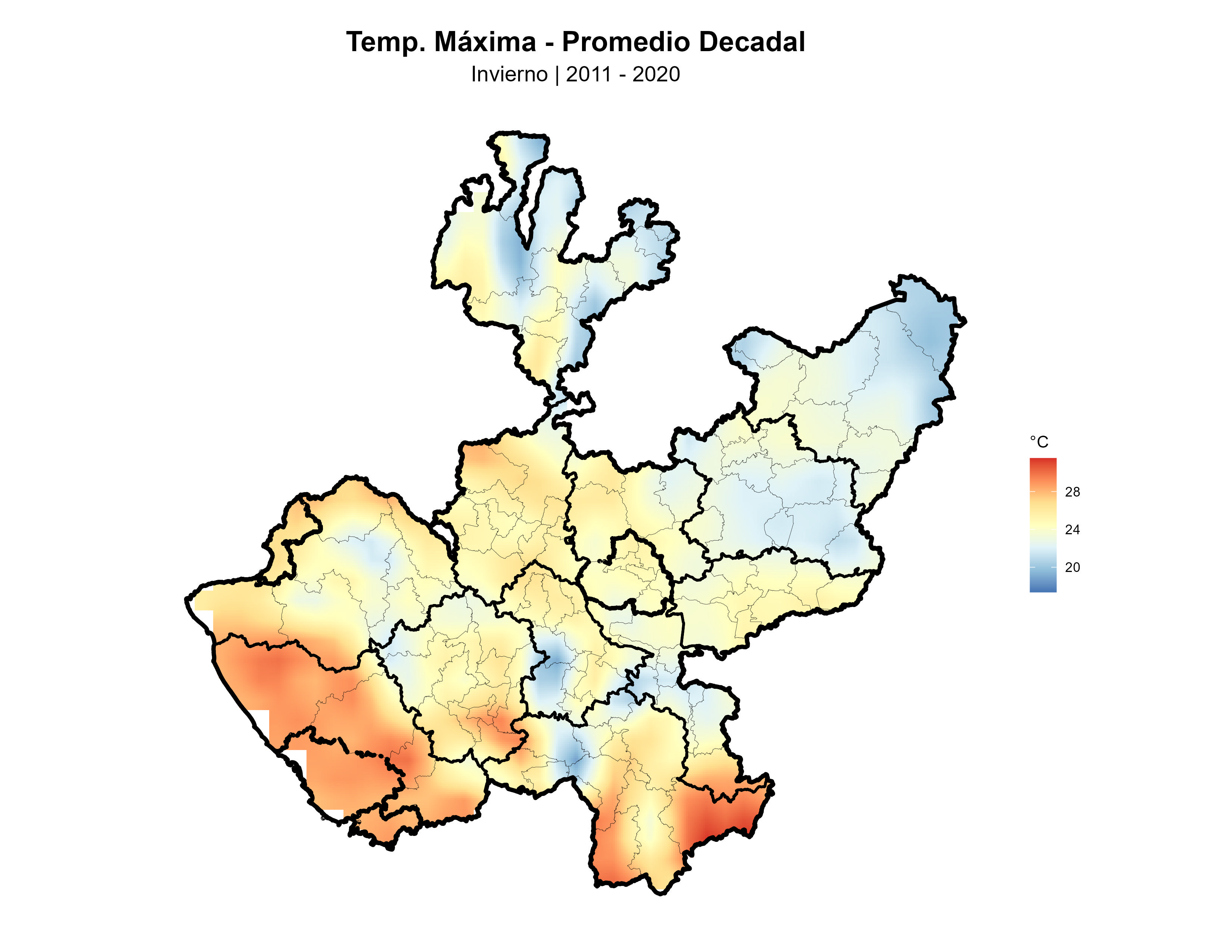 Temperatura Máxima Invierno Promedio 2011