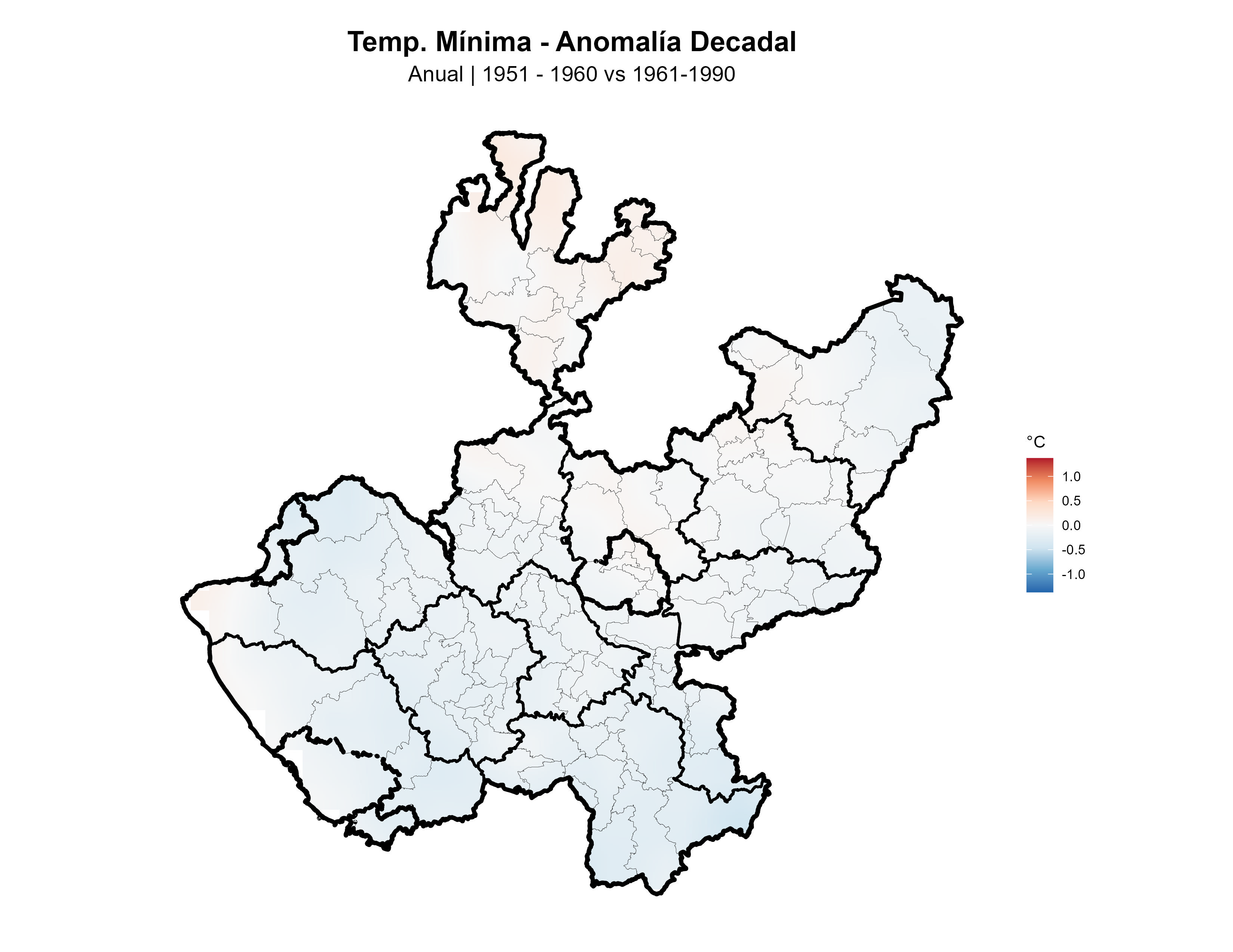 Temperatura Mínima Anual Anomalía 1951