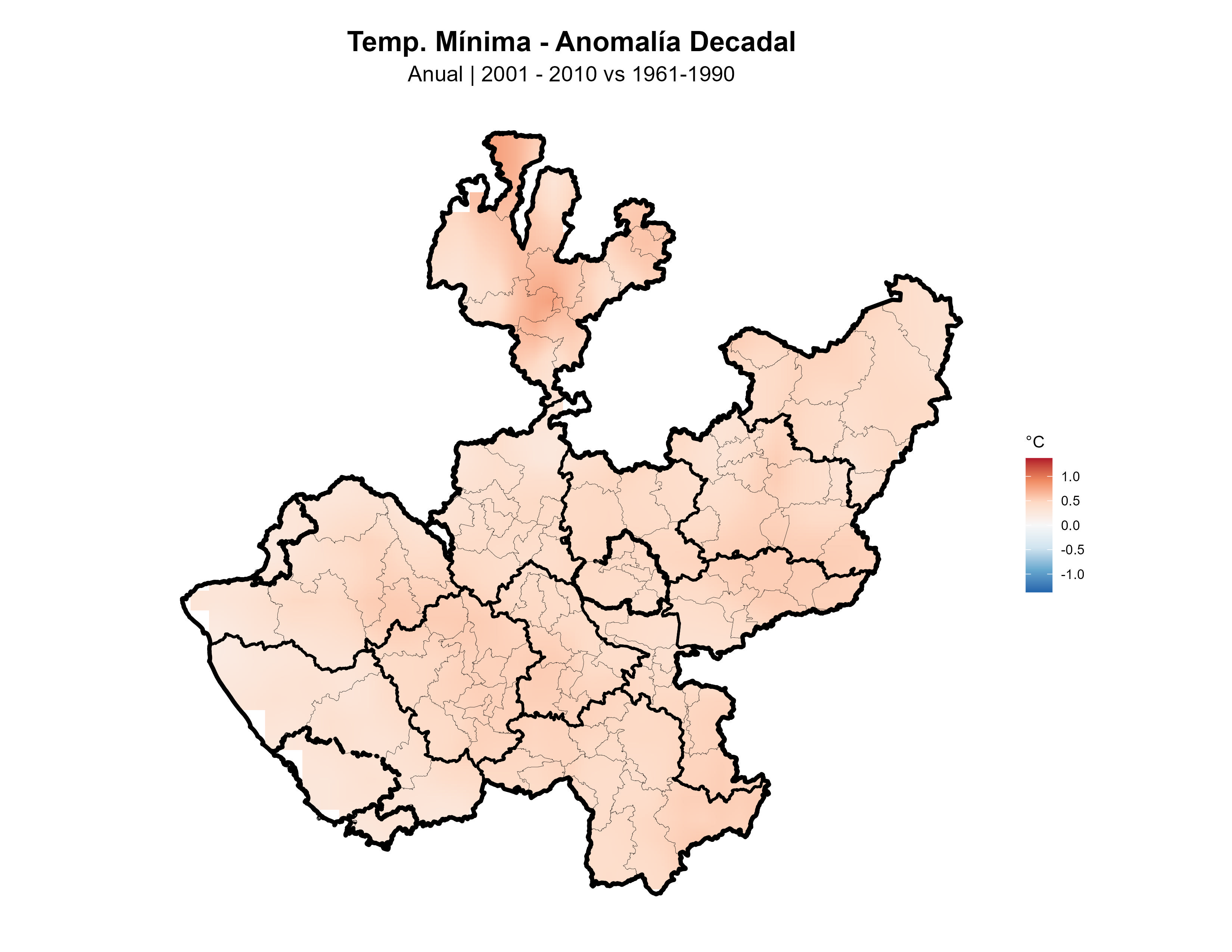 Temperatura Mínima Anual Anomalía 2001