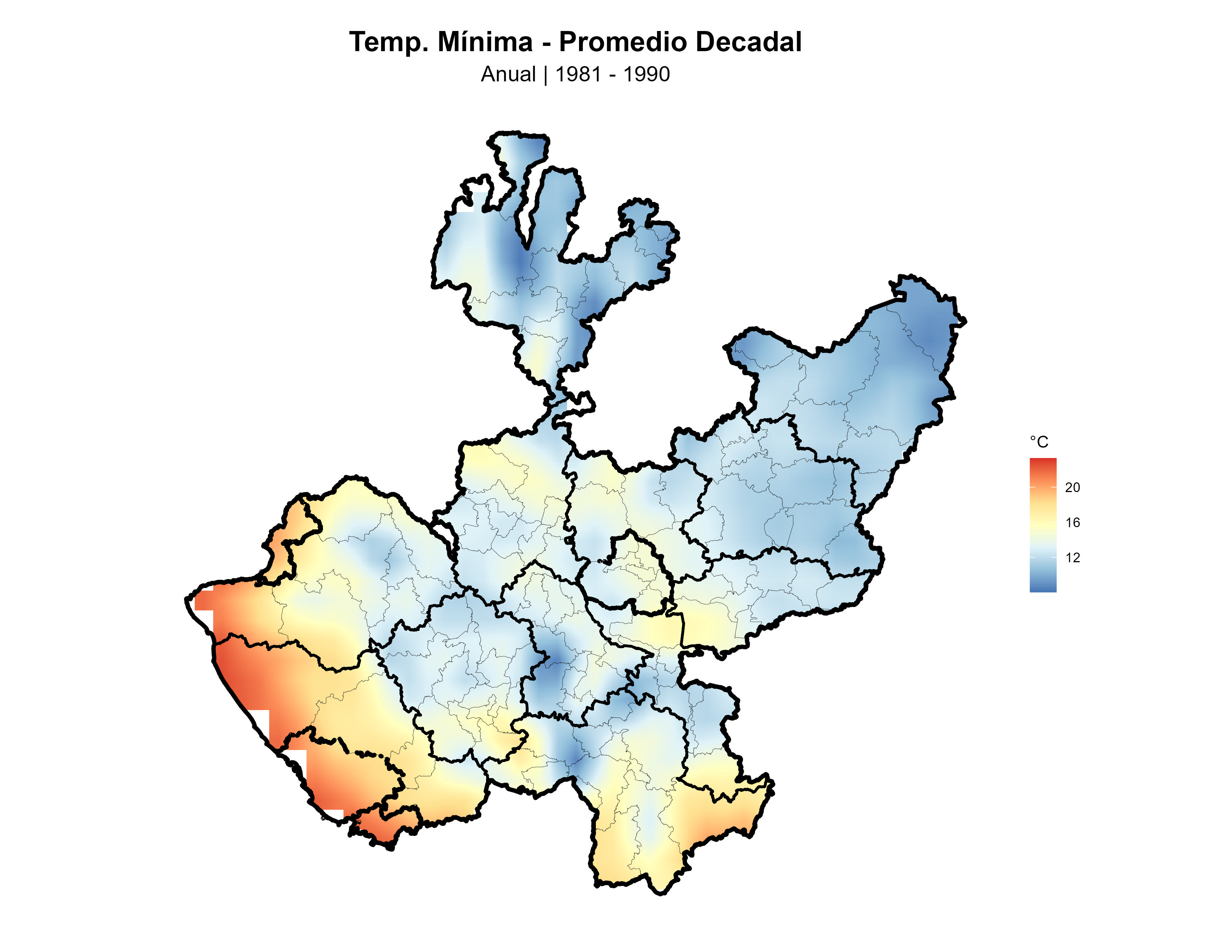 Temperatura Mínima Anual Promedio 1981